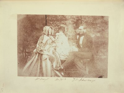 Gruppenporträt mit Mr. und Mrs. Adair Craigie, Mrs. James Brewster und Sir David Brewster von Dr. John Adamson