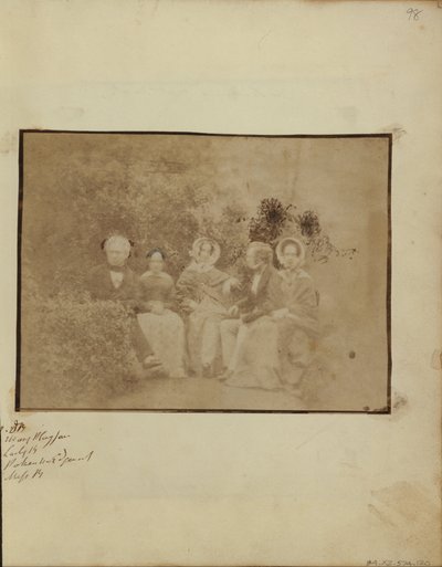 Sir David Brewster mit Miss Mary Playfair, Lady Brewster, Mr. Pakenham Edgeworth und Miss Brewster von Dr. John Adamson