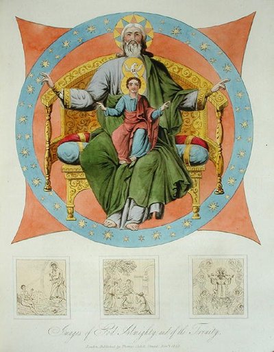 Bilder von Gott dem Allmächtigen und der Dreifaltigkeit aus der Kathedrale der Himmelfahrt, Moskau, Tafel 14 aus 