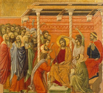 Krönung mit Dornen (Detail) von Duccio di Buoninsegna