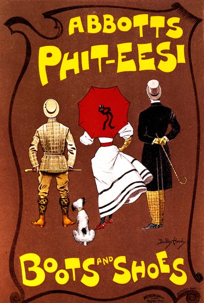 Abbotts Phit-Eesi Stiefel und Schuhe, ca. 1887-1922 von Dudley Hardy