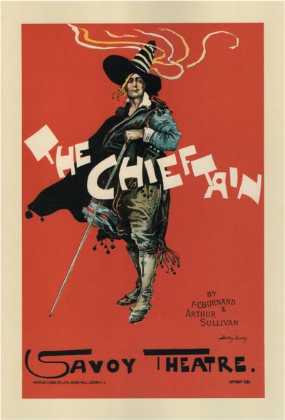 Plakat für die Oper Der Häuptling von A. Sullivan und F. C. Burnand, 1894 von Dudley Hardy