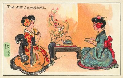 Tee und Skandal: zwei japanische Frauen trinken Tee von Dudley Hardy