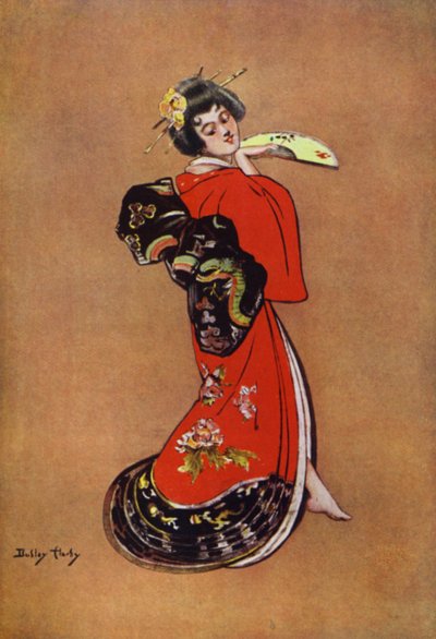 Die Geisha, Entwurf für ein Plakat von Dudley Hardy