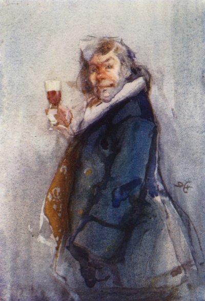Der Trinker, Zeitskizze, London Sketch Club von Dudley Hardy