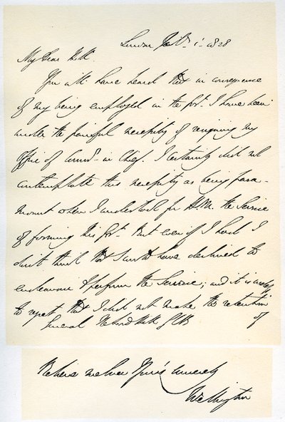 Brief vom Herzog von Wellington an General Rowland Hill, 1. Februar 1828 von Duke of Wellington