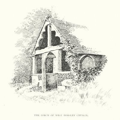 Die Veranda der West Horsley Kirche von Duncan Moul
