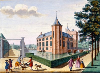Schloss Assumburg, aus Het Zeganpralent Kennemerlant von Hendrick de Leth und Matthias Brouerius Van Nidek, veröffentlicht um 1700-1730 von Dutch School