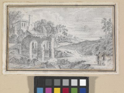 Italienische Landschaft mit Ruinen von Dutch School