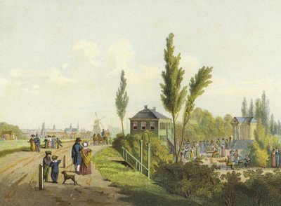 Land en Yzigt, Garten außerhalb des Haarlemmer Poort, Amsterdam, 19. Jahrhundert von Dutch School