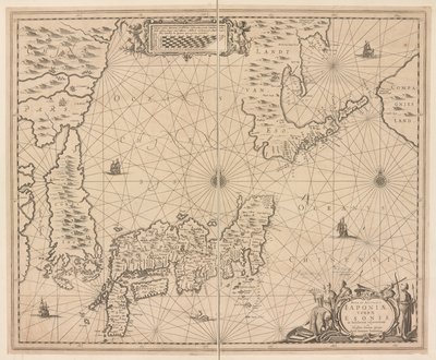 Karte von Japan, Nova et accurata Japoniae, Terrae Esonis ac Insularum adjacentium ex nivissima detectione descriptio von Dutch School