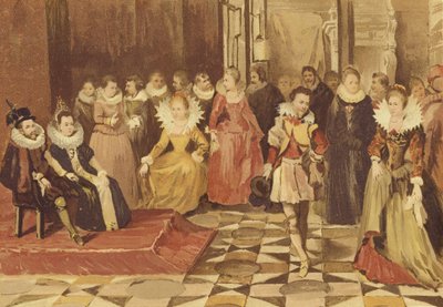 Philipp Wilhelm von Oranien und seine Frau Eleonore von Bourbon-Conde auf einem Ball von Dutch School
