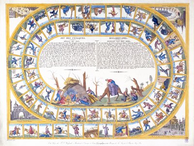 Das Kosaken-Spiel mit Illustrationen verschiedener russischer Soldaten, ca. 1815-16 von Dutch School