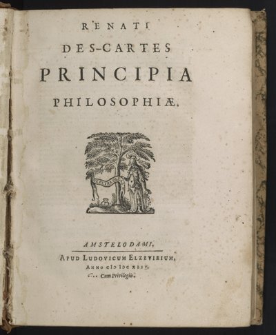 Titelseite von Principia philosophiae von Rene Descartes von Dutch School