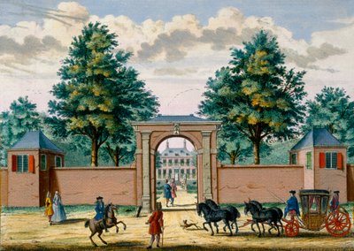 Blick auf das Haus Akredam, aus Het Zeganpralent Kennemerlant von Hendrick de Leth und Matthias Brouerius Van Nidek, veröffentlicht um 1700-1730 von Dutch School