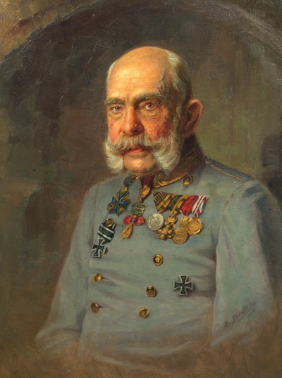 Kaiser Franz Joseph I. in der Dienstuniform eines österreichischen Feldmarschalls von E. Bieber