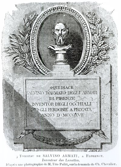 Das Grab von Salvino Armati (gest. 1317), graviert von F. Simon, Frontispiz aus 