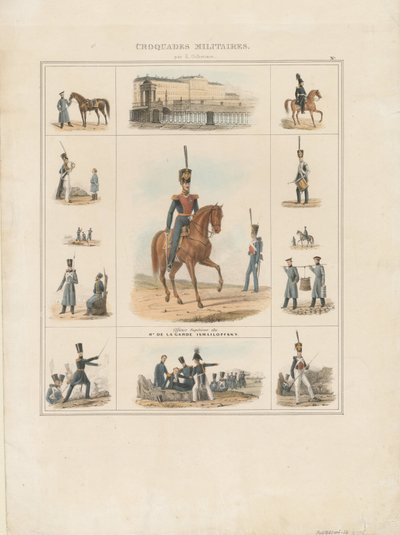 Dienstuniformen des Izmailovsky-Regiments, 1840 von E. Gilbertson