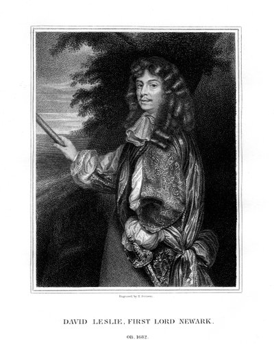 David Leslie, Lord Newark, schottischer Kavallerieoffizier, 1827 von E. Scriven