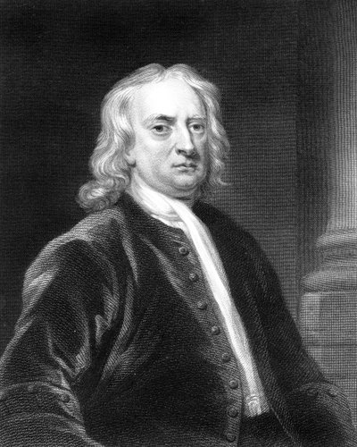 Isaac Newton, englischer Mathematiker, Astronom und Physiker, 1818 von E. Scriven