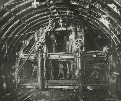 Bau des Tunnels für die Waterloo und City Railway von E. and S. Woodbury