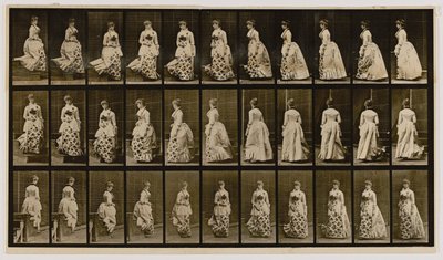 Treppen hinabsteigend und sich drehend, aus dem Buch Tierbewegung von Eadweard Muybridge