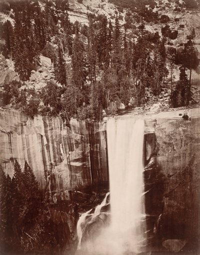Pi-Wi-Ack (Sternenschauer), Vernal Fall, 400 Fuß, Yosemite-Tal von Eadweard Muybridge
