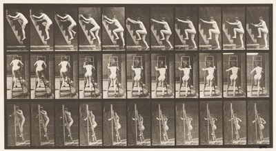 Tafel 110. Stehleiter hinaufsteigen, zwei Stufen auf einmal von Eadweard Muybridge
