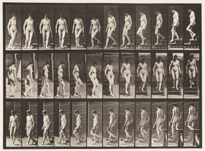 Tafel 138. Treppe hinuntergehen, sich umdrehen; Krug in der linken Hand von Eadweard Muybridge