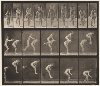 Tafel 167. Springen; Über den Rücken eines Jungen (Bockspringen) von Eadweard Muybridge