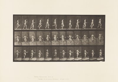 Tafel 174. Laufen und Springen mit Springseil von Eadweard Muybridge