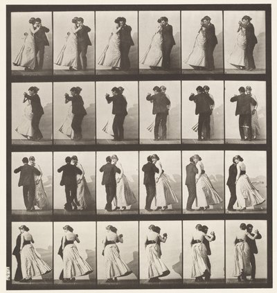 Tafel 197. Walzer tanzen, zwei Modelle von Eadweard Muybridge