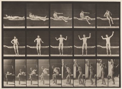 Tafel 260. Vom Sofa aufstehen und Arme strecken von Eadweard Muybridge