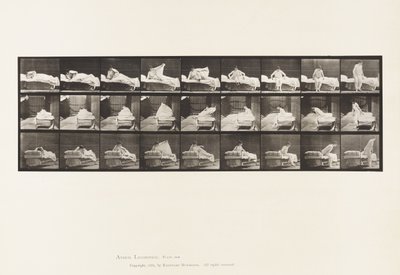 Platte 265. Aus dem Bett steigen und sich zum Knien vorbereiten von Eadweard Muybridge