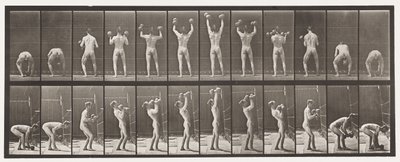 Tafel 323. Heben und Senken von zwei 50-Pfund-Hanteln von Eadweard Muybridge
