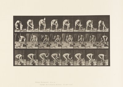 Maurer, einen Ziegel legen von Eadweard Muybridge