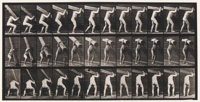 Tafel 383. Einen Baumstamm auf die Schulter heben von Eadweard Muybridge