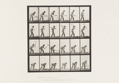 Tafel 386. Bergmann mit Spitzhacke von Eadweard Muybridge