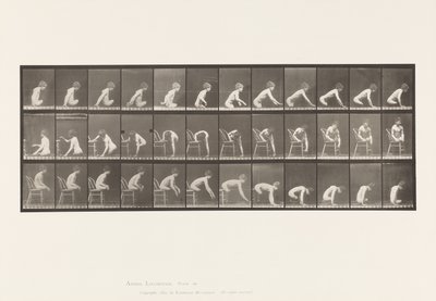 Platte 538. Doppelte Amputation der Oberschenkel; Junge; A, Vorwärtsbewegung von Eadweard Muybridge