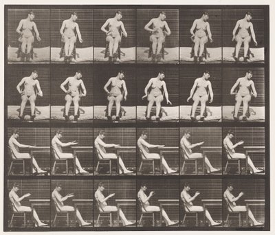 Tafel 545. Künstlich Induzierte Krämpfe; A, B, Während des Sitzens von Eadweard Muybridge