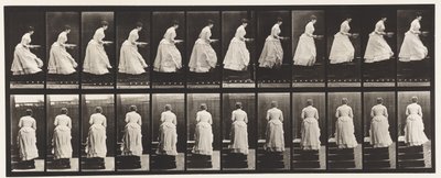 Treppensteigen, Becken in den Händen von Eadweard Muybridge