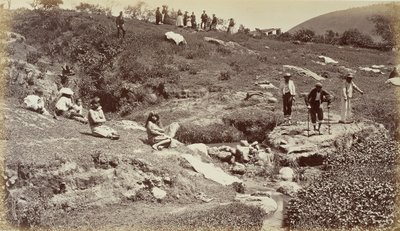 Stoffziehen in Almolonga, Guatemala von Eadweard Muybridge