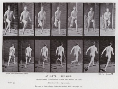 Die menschliche Figur in Bewegung: Athlet, Laufend von Eadweard Muybridge