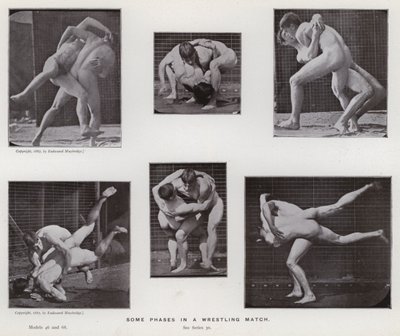 Die menschliche Figur in Bewegung: Einige Phasen eines Ringkampfs von Eadweard Muybridge