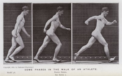 Die menschliche Figur in Bewegung: Einige Phasen im Gang eines Athleten von Eadweard Muybridge