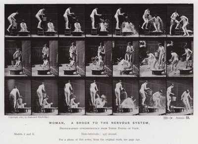 Die menschliche Figur in Bewegung: Frau, ein Schock für das Nervensystem von Eadweard Muybridge