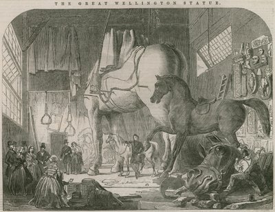 Die große Wellington-Statue: Mr. Wyatts Atelier oder Modellraum von Ebenezer Landells