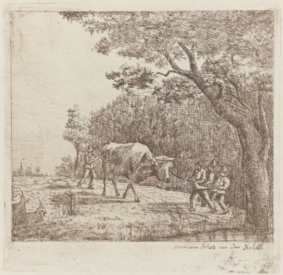 Vier Männer und ein Stier von Eberhard Cornelis Rahms