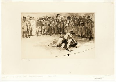 Weibliche Wrestlerin von Edgar Chahine