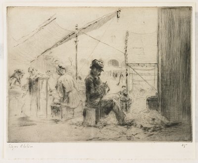 Der Artischockenschäler; Rialto, Venedig von Edgar Chahine